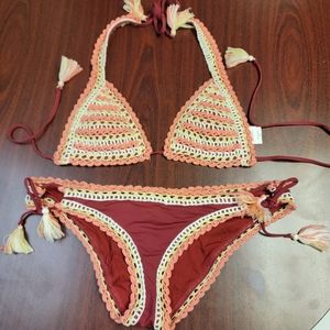 BECCA Swim Crochet Knit Bikini